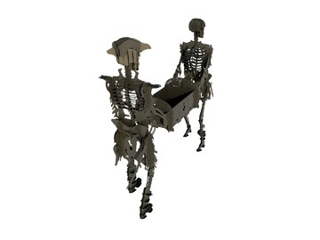 Мангал скелеты (скелеты держат мангал) - фото 6