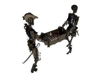 Мангал скелеты (скелеты держат мангал) - фото 8