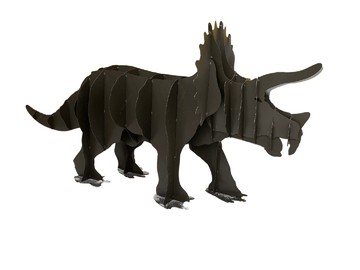 Динозавр Трицератопс из металла (декор) - фото 2